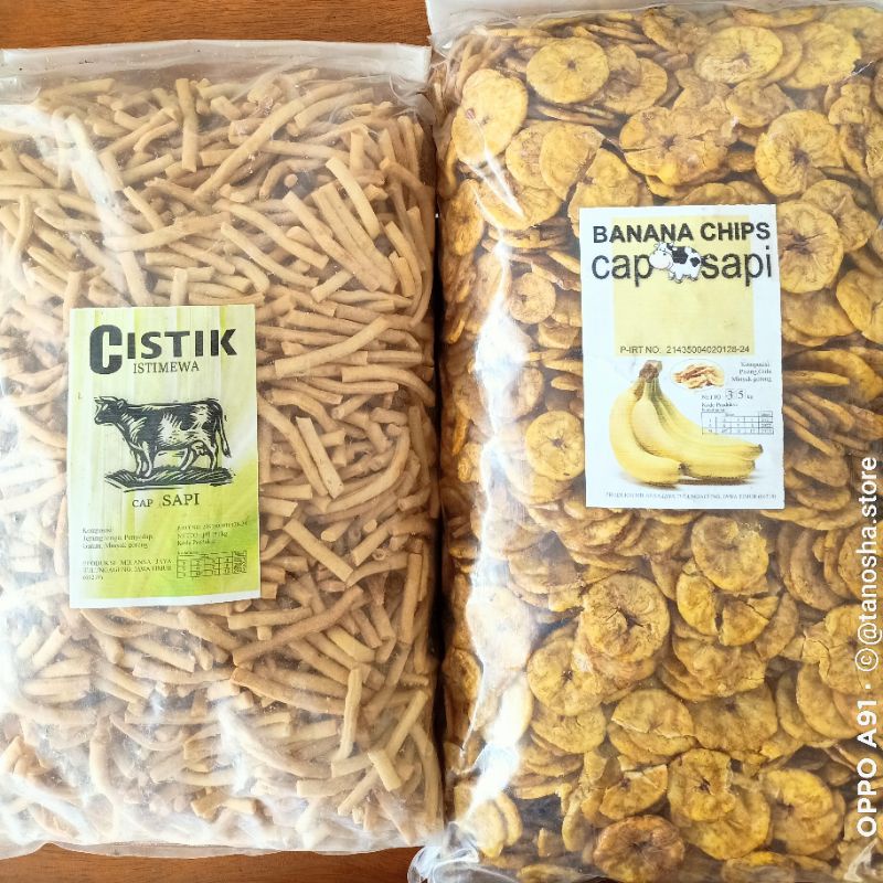 Promo Keripik Pisang Koin Kiloan Kripik Pisang Manis 1 kg Cheese stick Cistik 1 kg