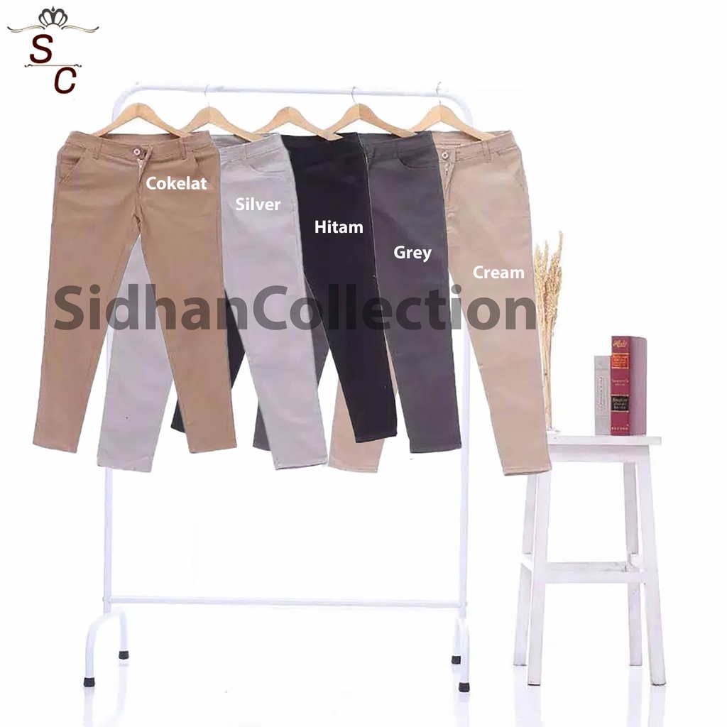Promo!!!! Highwaist Celana Chino Wanita Celana Kain Celana Kantor Celana Chinos Wanita Celana Panjang Wanita