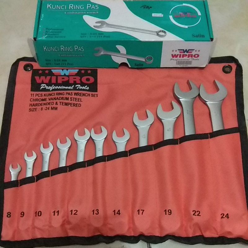 wipro kunci ring pas set / Combination Wrench 8-24