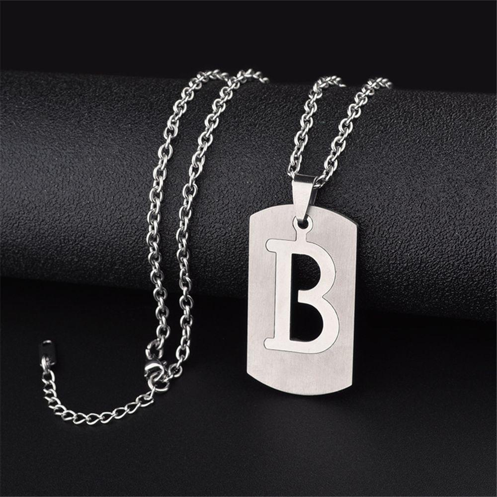 TOP Alphabet Initial Necklace Fashion Jewelry Cursive Bib Chain Luxury Metal 26 Letters