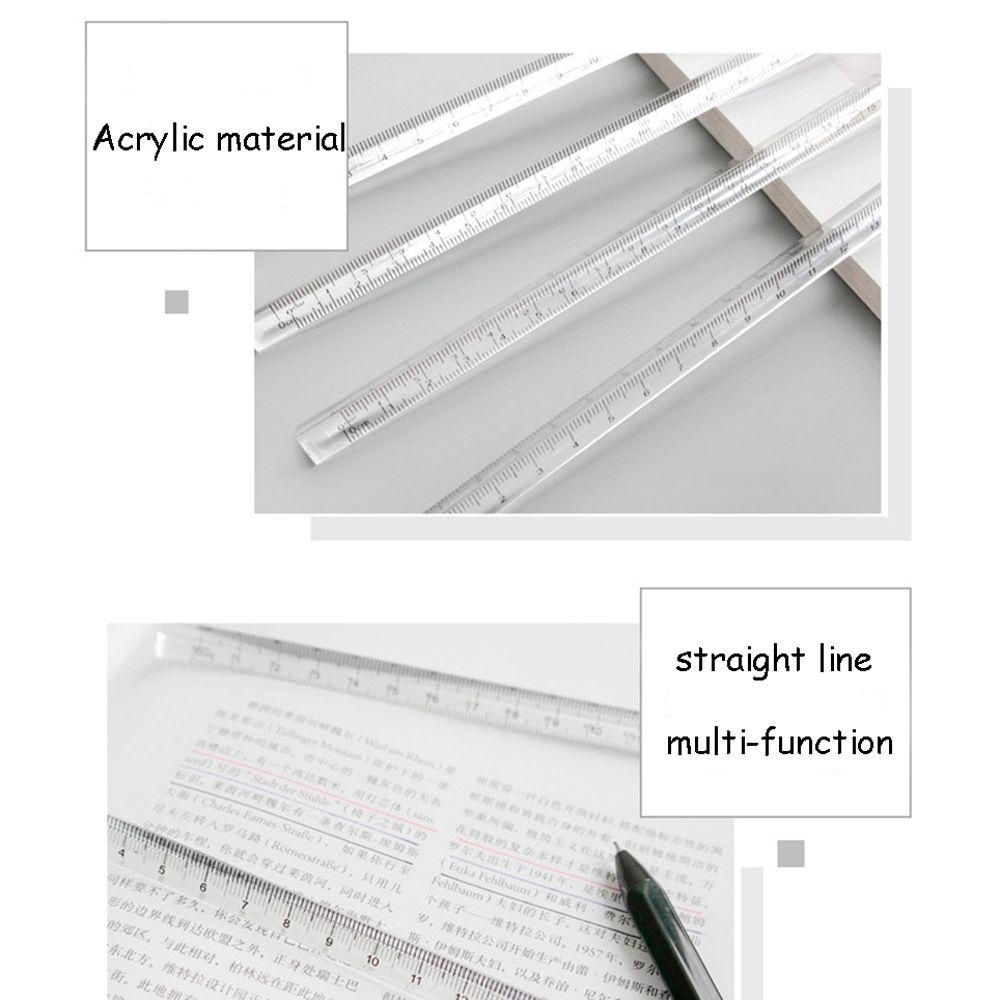 Penggaris Segitiga Transparan 15cm Untuk Arsitek