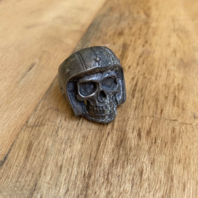 Fourspeed Metalwerks Skull Ring Original Helmet Caferacer Motorcycle Used Good Condition