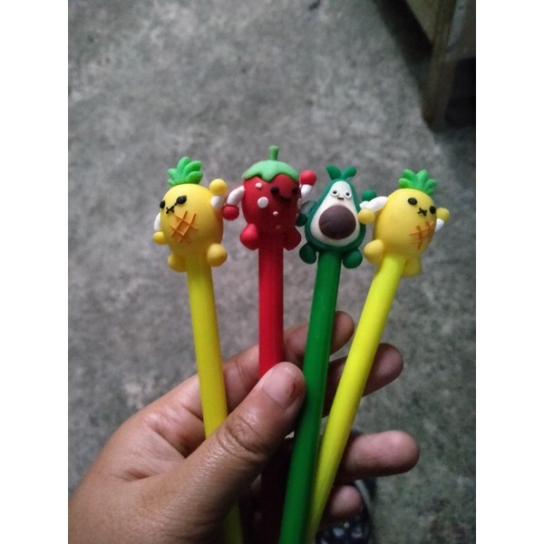 

♥️ Pulpen / Bolpen / Bolpoin Gel Karakter Buah Fruits Lucu Imut ♥️