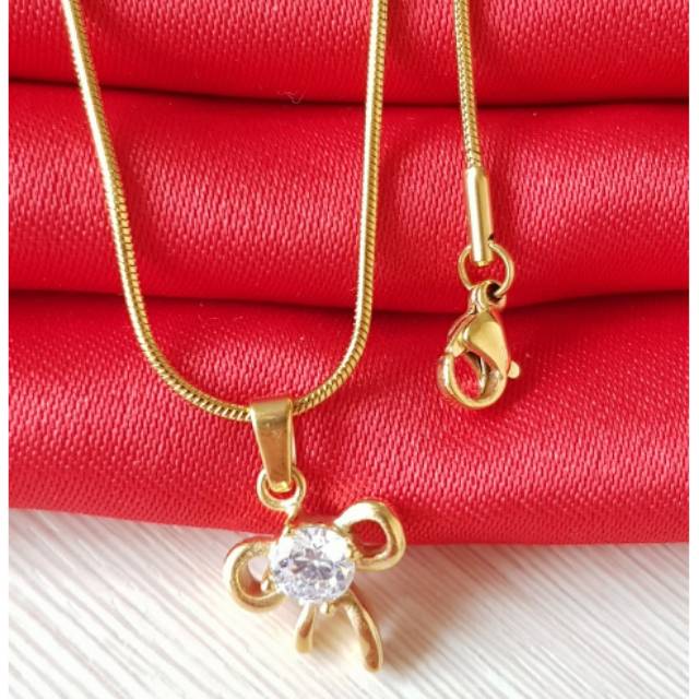 Kalung titanium gold / kalung fashion import antikarat GN01