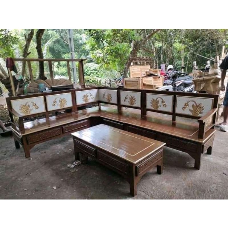 Furniture kursi sofa tamu model sudut minimalis / kursi jati minimalis untuk ruang tamu kecil / kursi tamu minimalis harga 1 jutaan / kursi tamu minimalis / model kursi tamu terbaru dan harganya / meja kursi minimalis ruang tamu terlaris