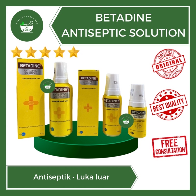 Betadine Antiseptic Solution Luka Lecet Luka Gores Luka Luar
