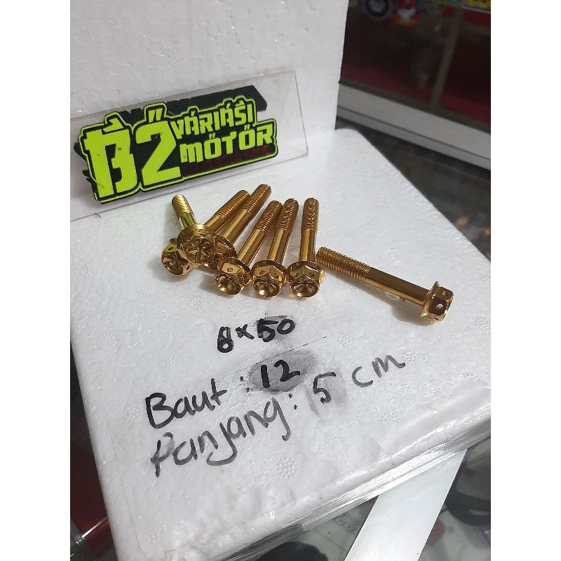 Baut probolt 8x25 atau baut 12 panjang 5cm