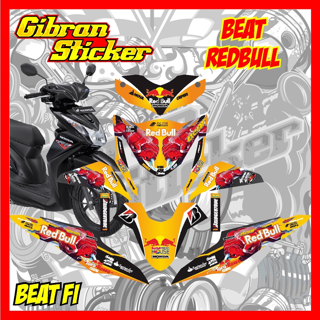 STICKER DECAL STRIPPING FULL BODY BEAT FI REDBULL