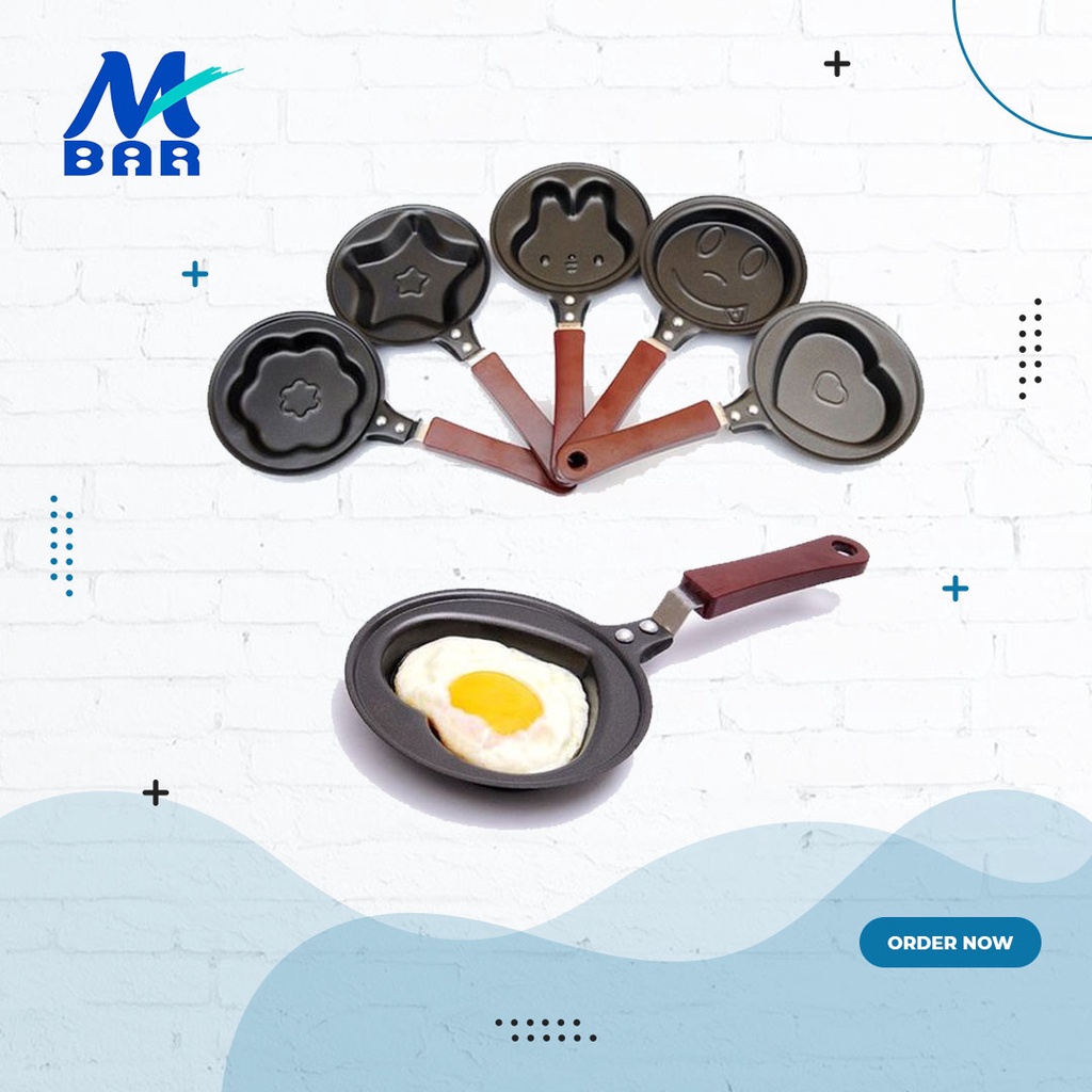 eflon Karakter Mini Anti Lengket Wajan Mini Goreng TELUR DADAR / Cetak Coklat