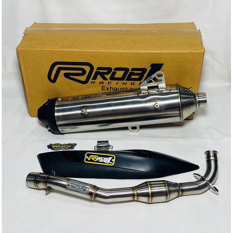 Knalpot Rob1 Robi Full System Type V Caps Stainless Yamaha  Nmax new 2020 Aerox 2020 2021