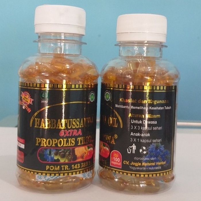 HABBATUSSAUDA OIL EXTRA PROPOLIS TRIGONA ISI 100 KAPSUL