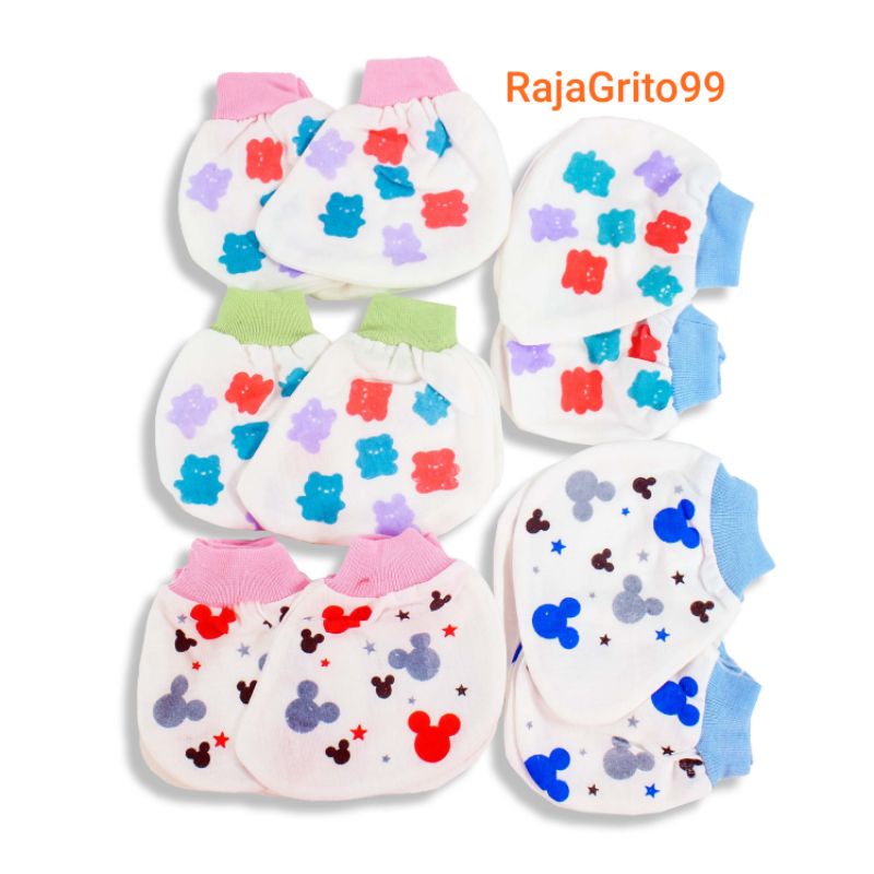 1 Set Sarung Tangan Bayi STK Baby / Sarung tangan kaki Bayi Premium Katun / 1 setel kaos tangan kaki cotton