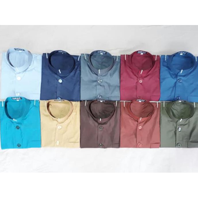 Baju Koko Daar Inat / Baju Koko Kancing / Baju Koko Katun (1 Kodi)