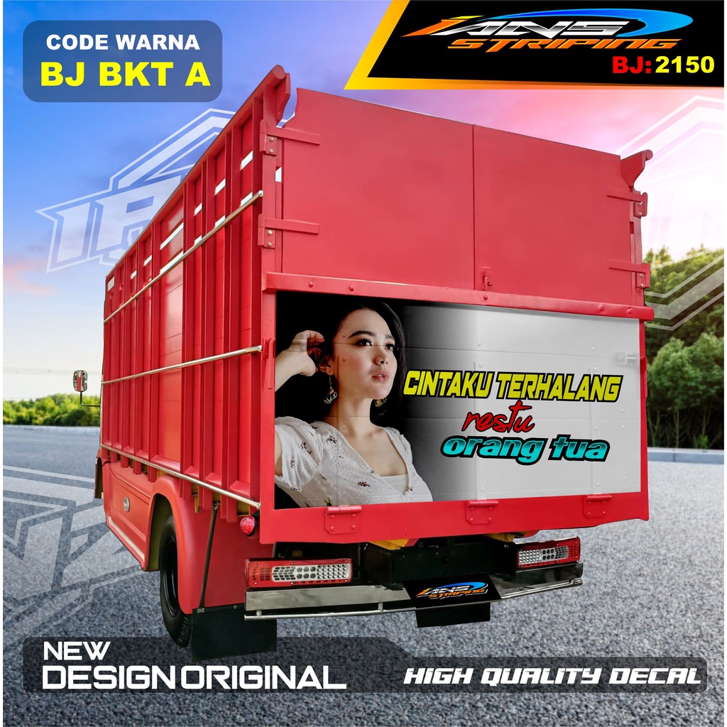DECAL STIKER PINTU BELAKANG TRUK GIGA / STICKER VARIASI BAK BELAKANG DAMTRUK,TRONTON / STIKER MOBIL