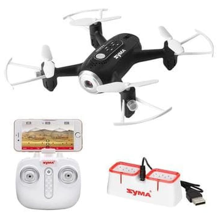 Drone SYMA X22W FPV WIFI CAMERA   Extra Battery   Hitam [SALE]off40%
