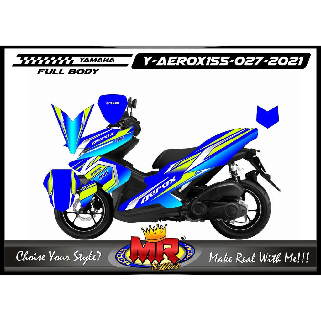 Stiker Motor Yamaha Aerox 155 Stiker Fullbody Variasi Custom Decal