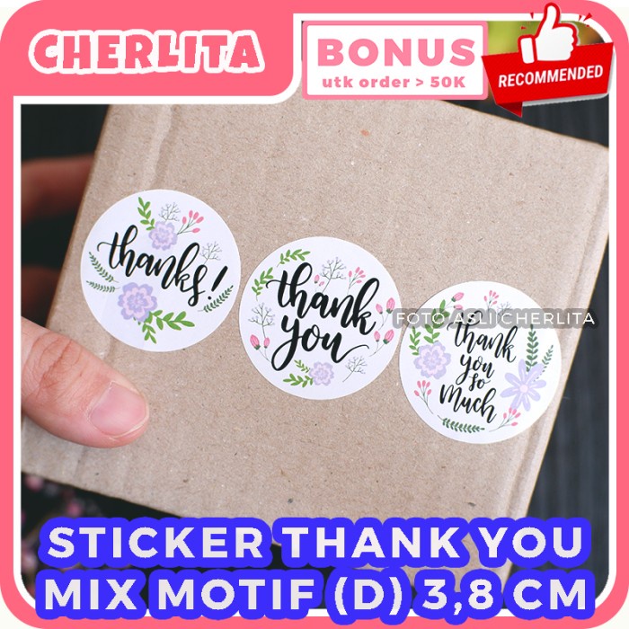 

Sticker Thank You Packing 3,8 CM Stiker Thank You for Your Order