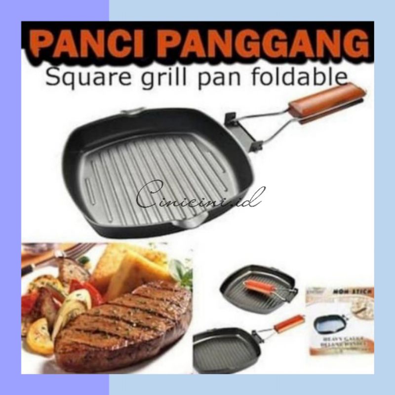 Teflon Anti Lengket CC Panci Panggang Panci panggang Square Grill pan Terlaris Anti Lengket Penggore