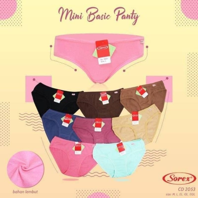 KL | CELANA DALAM WANITA SOREX BAHAN KATUN STRECH DAN LEMBUT ART 2053 | 2054 | 2055