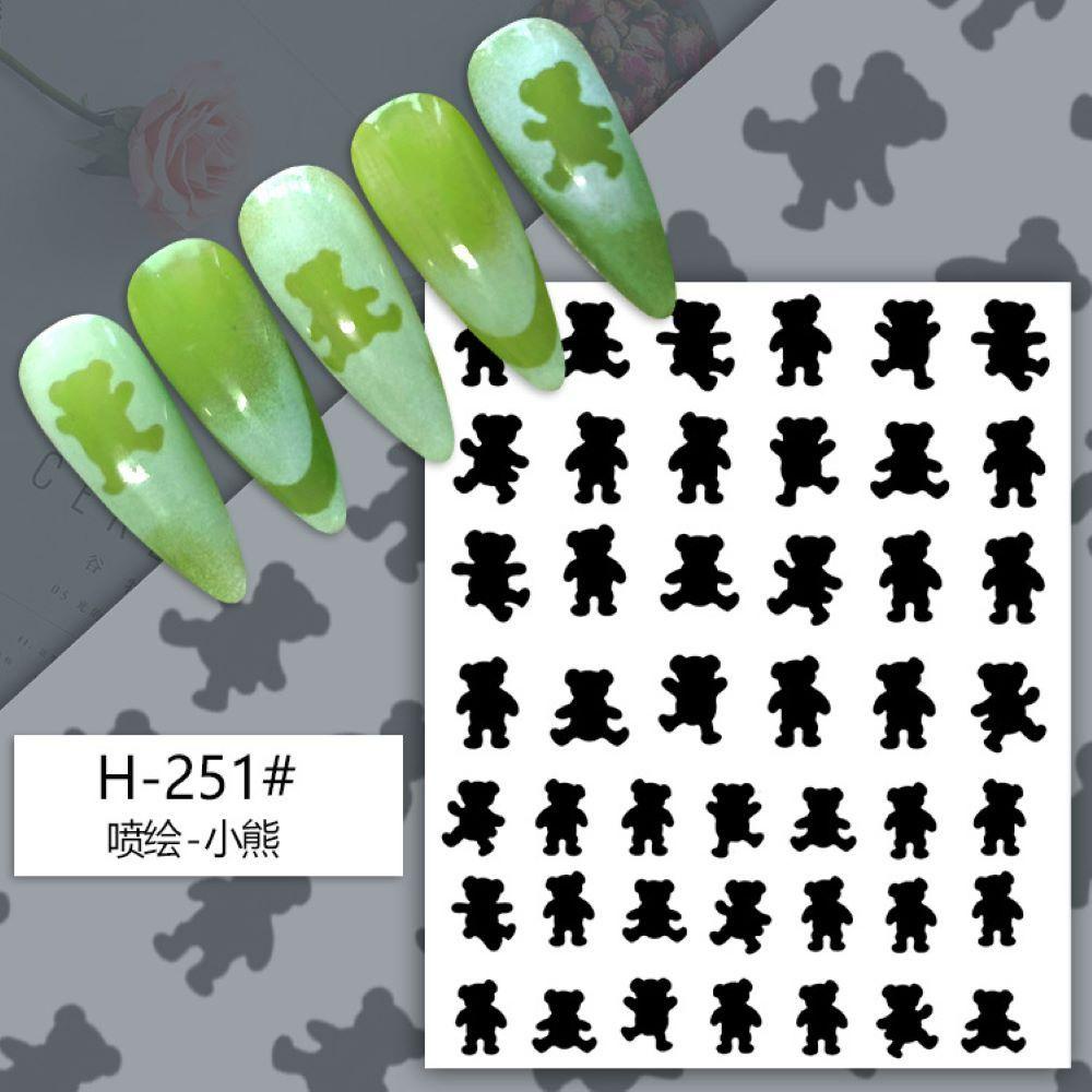 R-bunga Stiker Kuku Nail Art Dekorasi Desain French Smile DIY Manicure Template