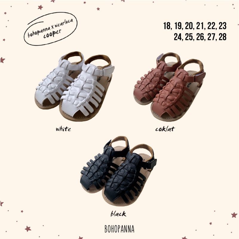 BOHOPANNA X WEAR LUCA - COOPER SANDAL BOHOPANNA WEAR LUCA - SANDAL BOHOPANNA - SANDAL ANAK KULIT