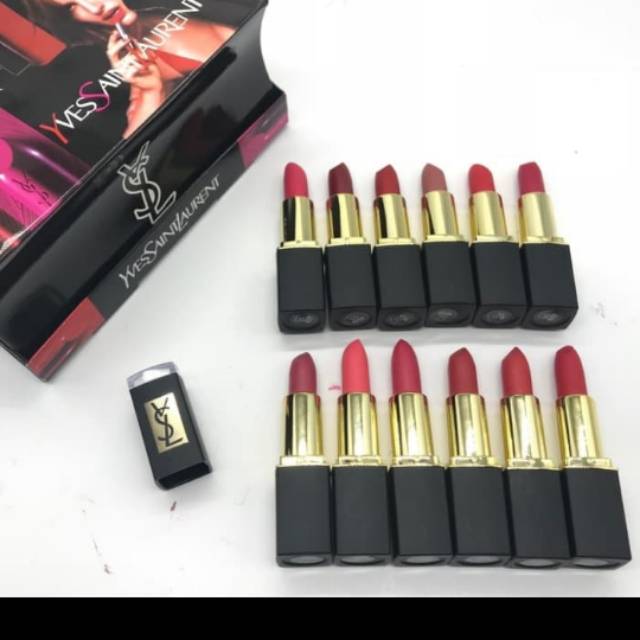 12 pcs YSL matte lipstik