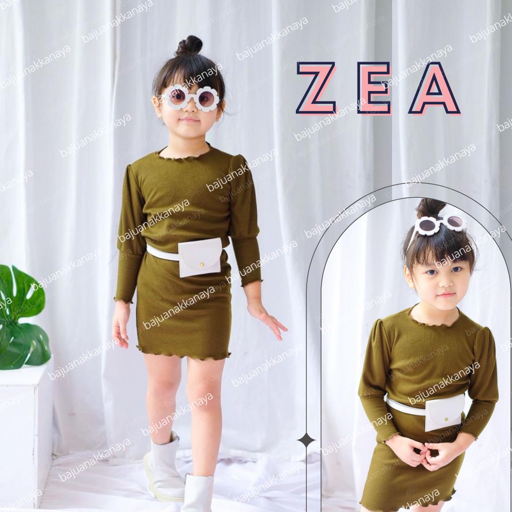 2-4TH KAOS ANAK PEREMPUAN ZEA ATASAN ANAK PEREMPUAN KAOS KNIT ANAK (ALL SIZE)