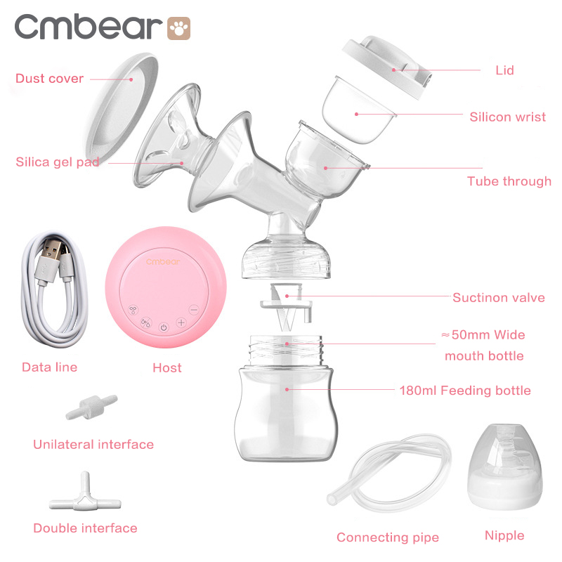 Free Gift Cmbear Original Pumpa Double Electric Breast Pump BPA Free ZRX-0628