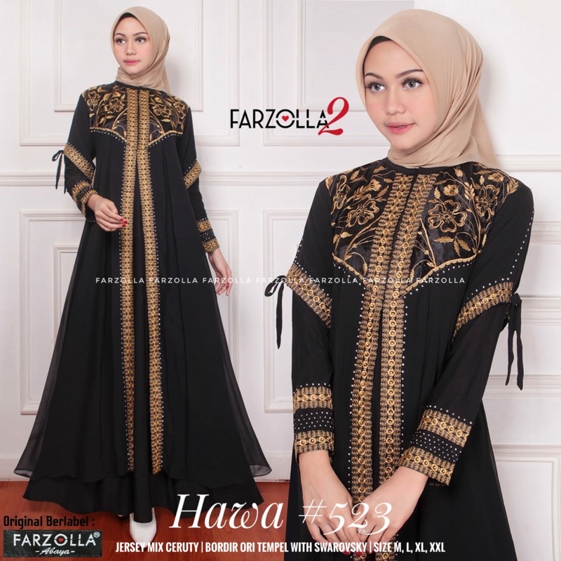Abaya Turkey | Hawa #523 | Busana Arab Muslimah Original by Farzolla