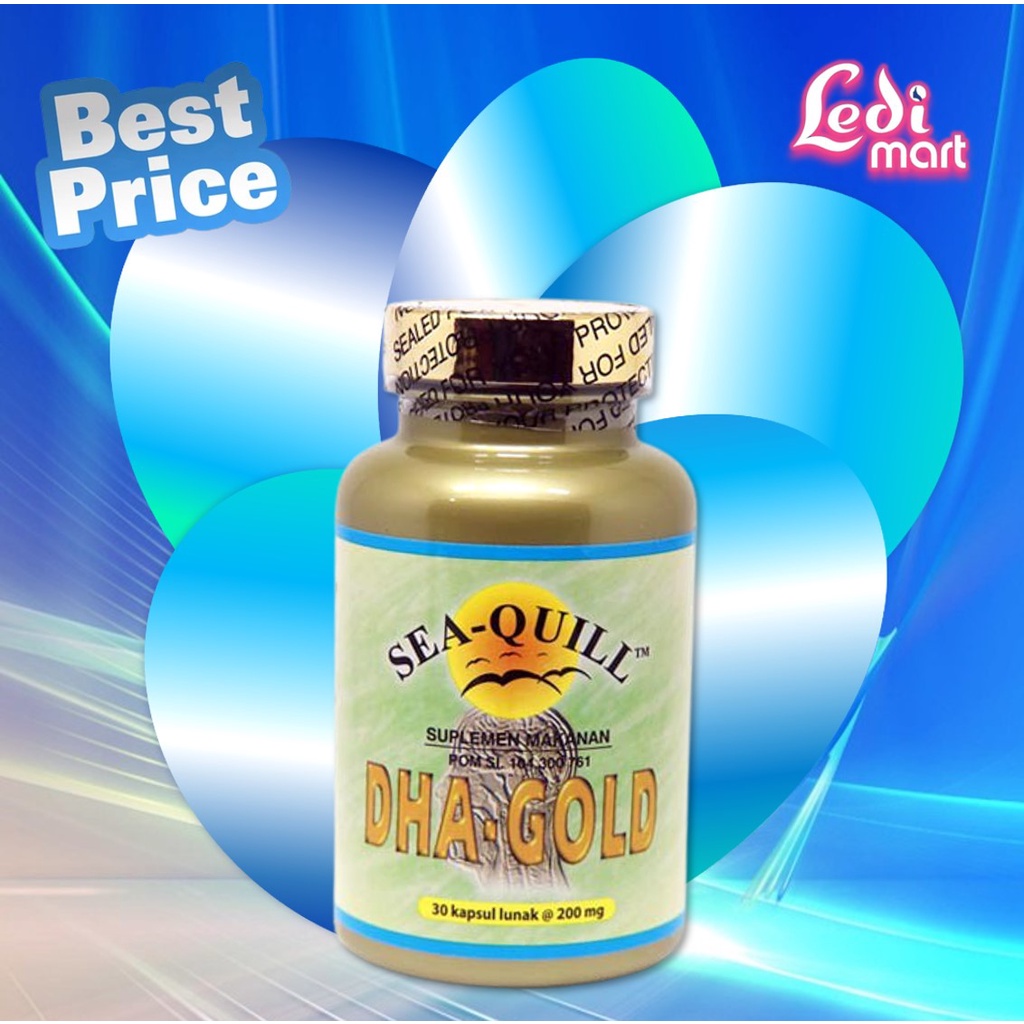 Sea-Quill DHA Gold 200mg 30 Tablet / Sea Quill DHA Gold / Seaquill / Vitamin Otak / LEDI MART