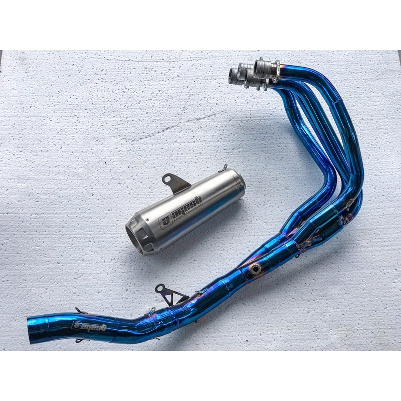 KNALPOT ZX 25r | KNALPOT AGESTI ZX25r FULLSYSTEM HEADER BLUE