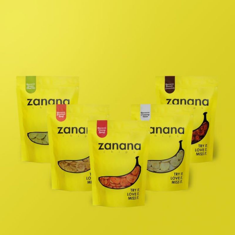 

Keripik Kripik Pisang Kripik ZANANA CHIPS Kemasan 80 Gram Dengan 5 Varian Rasa