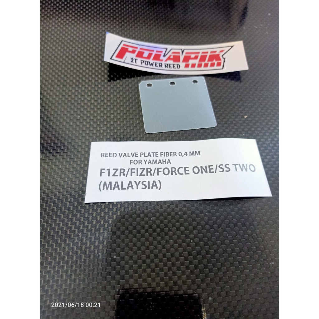 Plat Lidah Membran F1ZR FORCE ONE FIZR FIBER KOTAK 0.5 REED VALVE YAMAHA F1ZR SSTWO  RACING 0.57