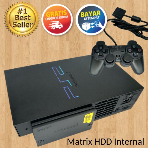 Matrix PS2 Fat seri 3/5 NA Multi fungsi (Hdd internal/Hdd external/kaset) NA 80 GB +60 Games