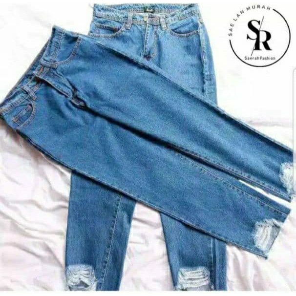 Celana Boyfriend Jeans Wanita -Baggy jeans Premium