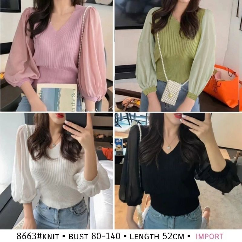 MDLV~8663 KNIT ATASAN LENGAN PANJANG RAJUT