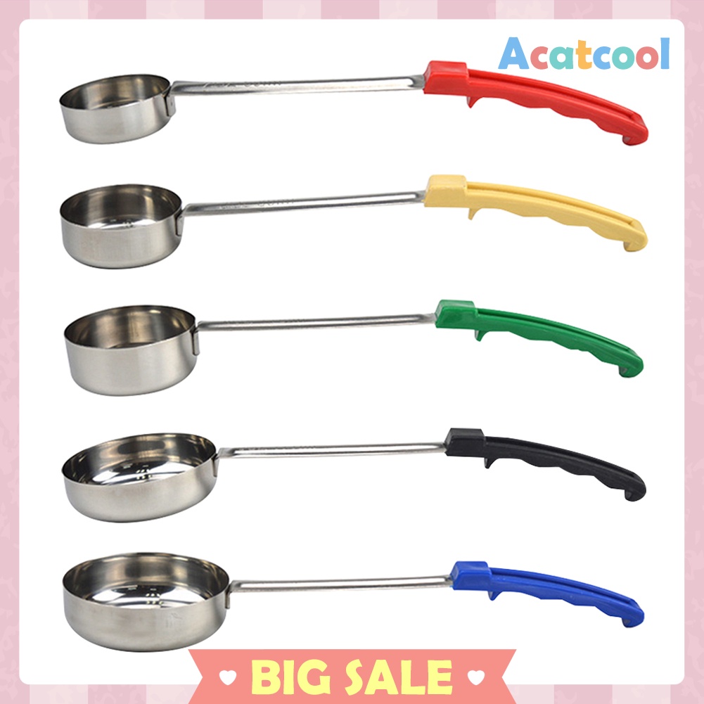 Pizza Spread Sauce Ladle Rubber Handle Flat Bottom Kitchen Cooking Spoon