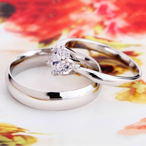 Cincin Silver 925 Couple Ring Cincin Hitam Cincin Bergaransi Cincin Pria Cincin Ukir Nama RJ061 Asli