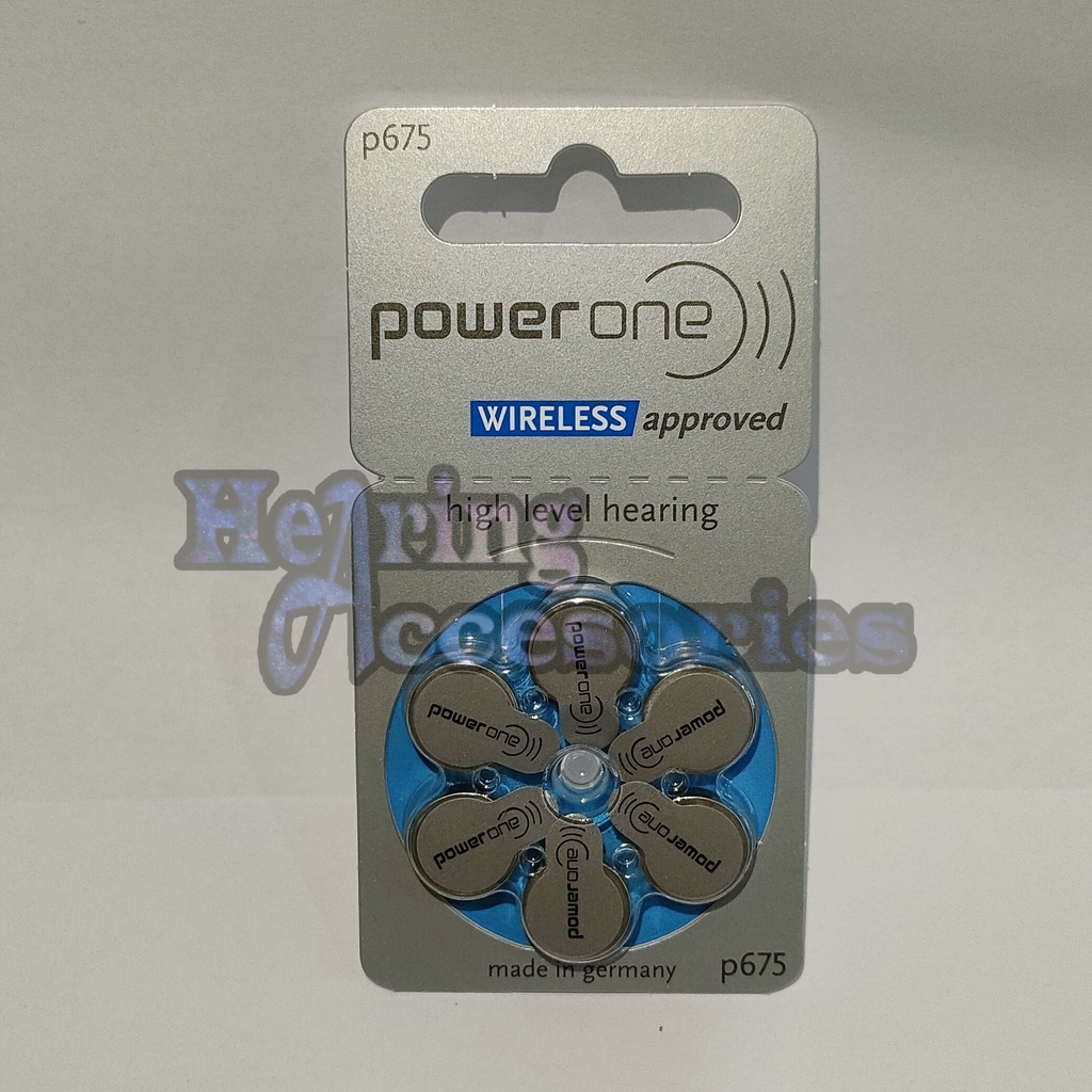 Baterai Alat Bantu Dengar Hearing Aid Battery PowerOne 675 (P675) Mercury-Free