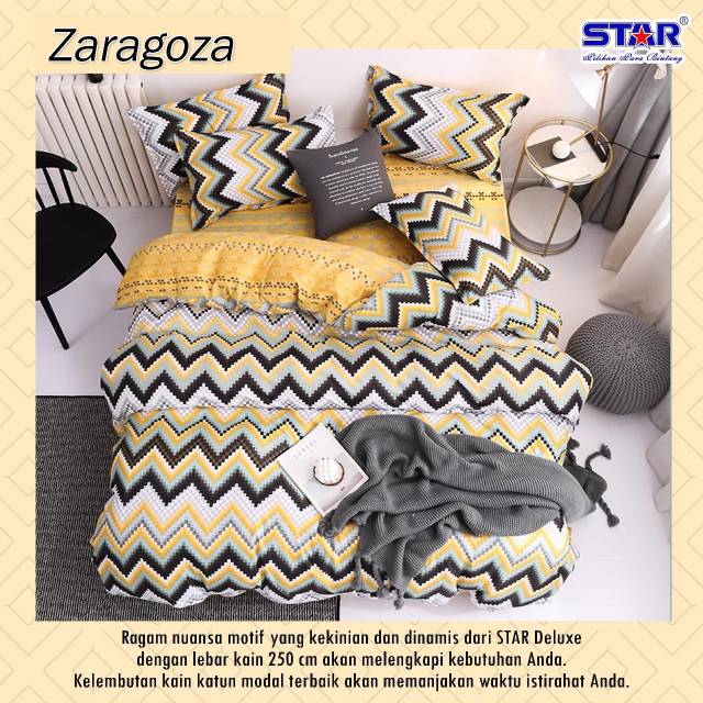 Sprei bed cover dan balmut motif zaragoza