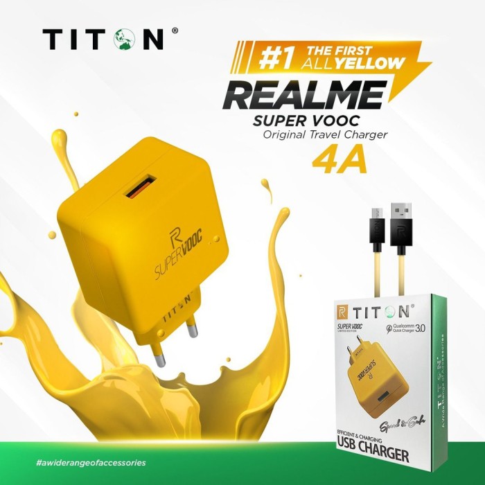 TRAVEL CHARGER TRAVEL CHARGER TC TITON REALME VOOC KUNING