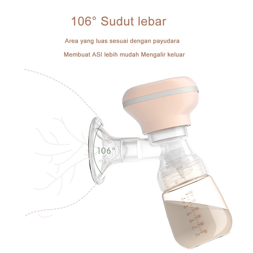 Buluary Pompa asi elektrik kecepatan tinggi breast pump electric bahan silikon BPA free