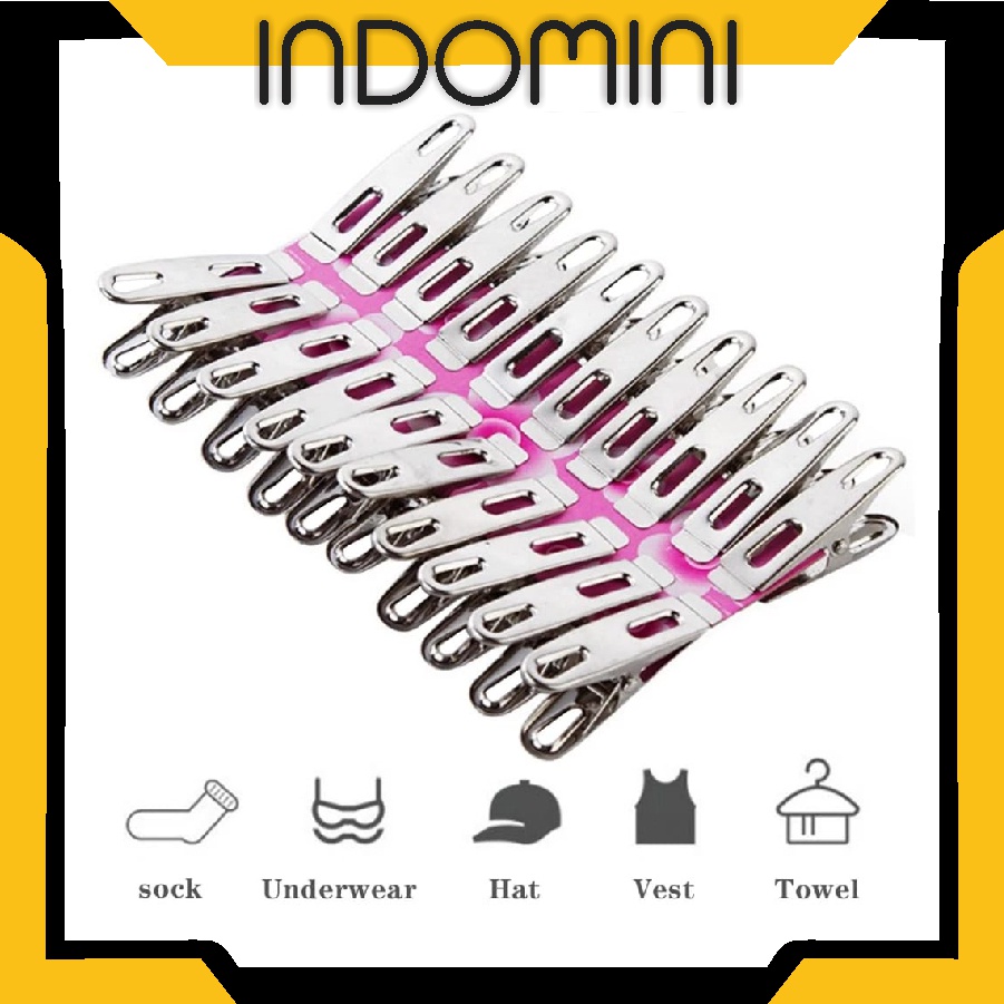 INDOMINI R584 JEPITAN JEMURAN PAKAIAN BAJU STAINLESS