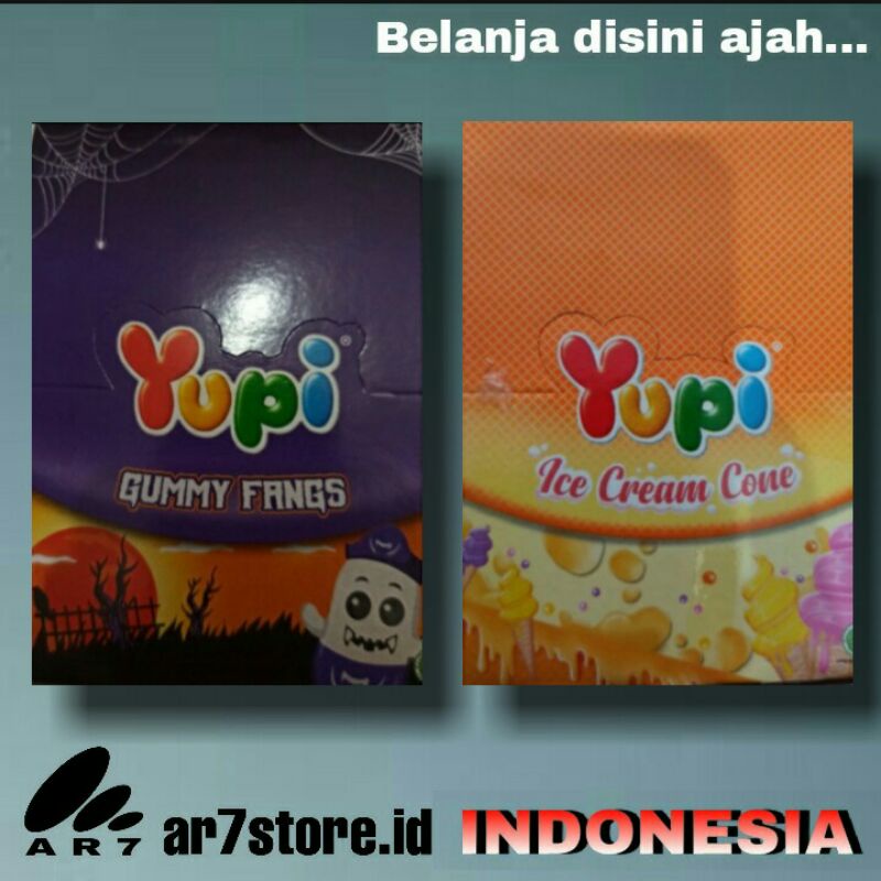 

YUPI Permen Gumy Fangs,Ice Cream Cone isi 24 x 6gr