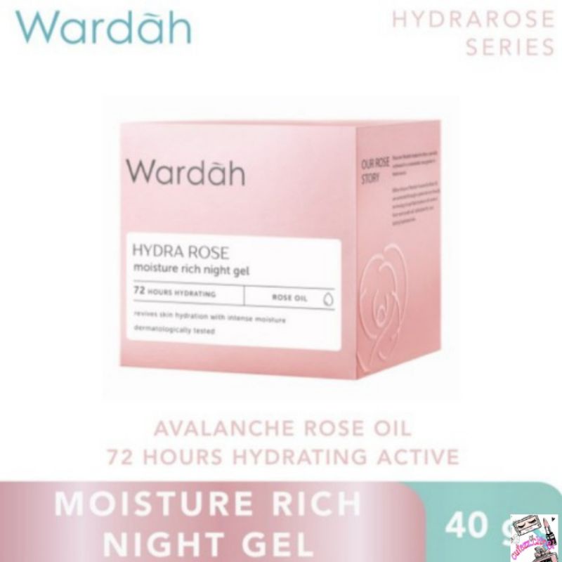 ☃Cutezz_Ching1☃Wardah Hydra Rose Moisture Rich Night Gel 40g