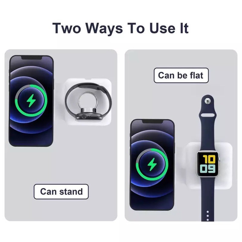 ELAVO Original Wireless FAST charger travel DOCK Handphone Universal HP Samsung S21 s7 edge s20 iphone 11 13 Xr 12 Folded apple watch 7 6 5 airpods 2 pro Duo