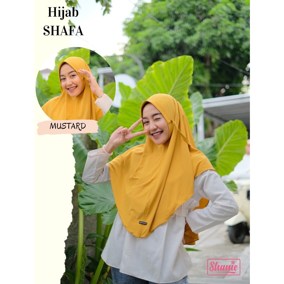 Jilbab Instant Bergo Tali Pink Hijab Premium by Shanie