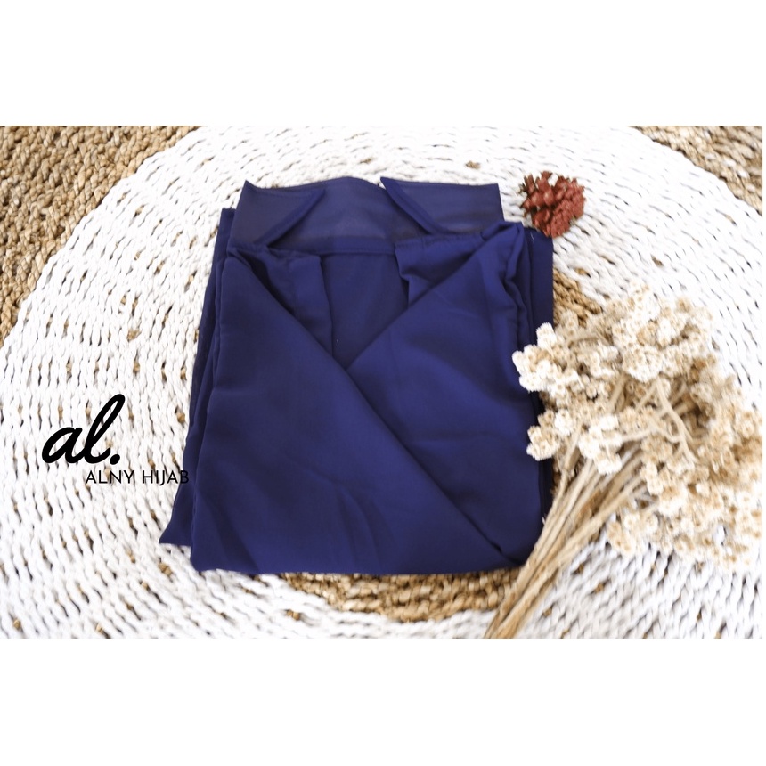 Alny Hijab - CARDIGAN YOLA BATWING BASIC OUTER ATASAN WANITA-YOLA NAVY