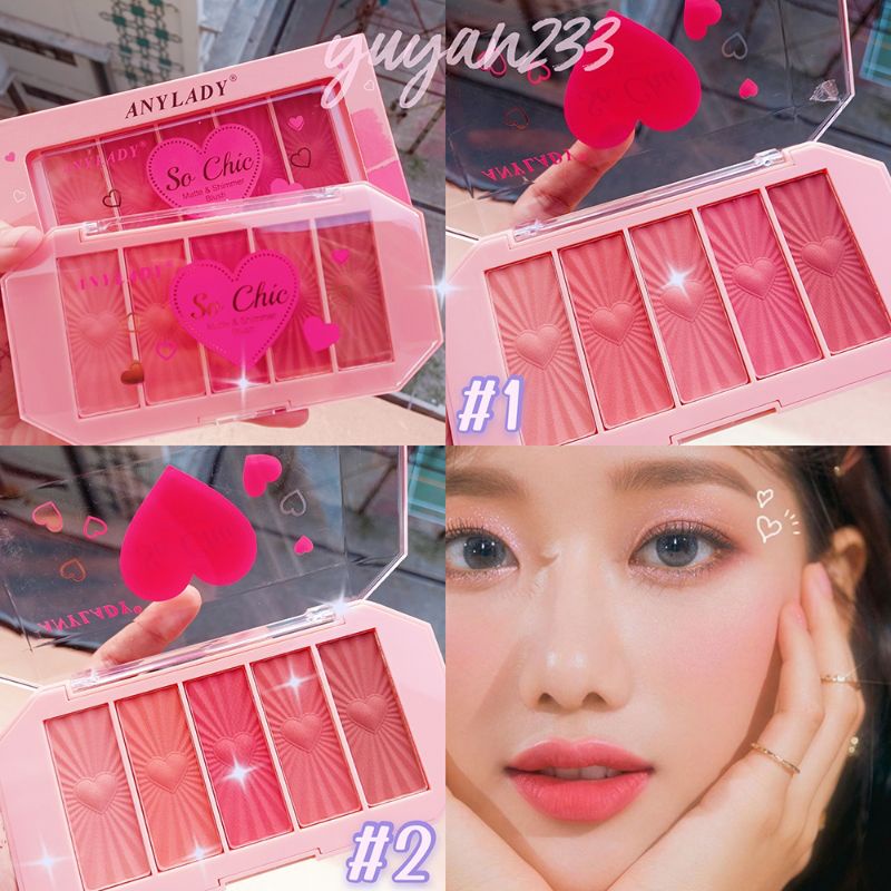 PROMO!!!BLUSHER/BLUSH ON 5 WARNA SO CHIC ANY LADY 851