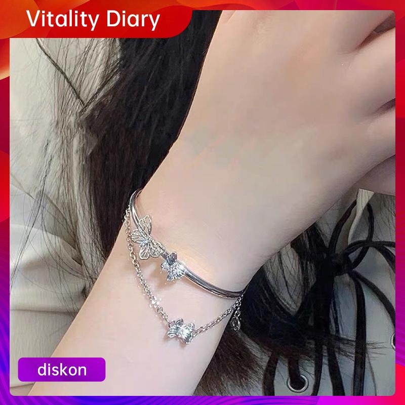 【COD❤️】Gelang Rantai Kupu-kupu Temperamen Gadis Niche Desain All-Match Gelang Pacar Kelas Atas VDY